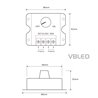 LED rotary dimmer 12-24V DC 24A