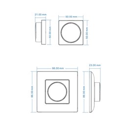 "Inatus" RF wall remote control and push-button switch Dimmer and colour temperature changer