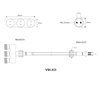 Gartus 3-way distribution cable 12V for outdoor use