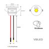 1W LED Mini recessed spotlight "ALDYNE" Minispot Silver