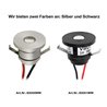 1W LED Mini recessed spotlight "ALDYNE" Minispot Silver