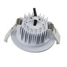 LED recessed spotlight downlight, round, white, warm white, 10W