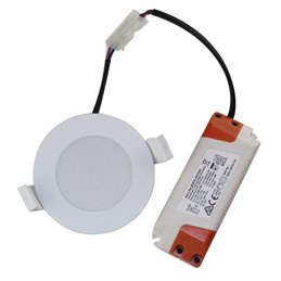 LED recessed spotlight downlight, round, white, warm white, 10W