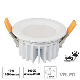 LED Recessed Luminaire - IP65 Waterproof - 13W - 230V