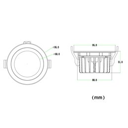 LED Recessed Luminaire - IP65 Waterproof - 13W - 230V