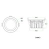 LED Recessed Luminaire - IP65 Waterproof - 13W - 230V