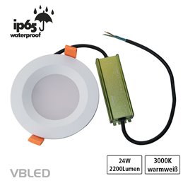 LED recessed luminaire 24W 230V IP65 + power supply unit Waterproof