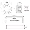 LED recessed luminaire 24W 230V IP65 + power supply unit Waterproof