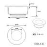 LED mini recessed bathroom luminaire "Aldonna" - 0.3W - 12V DC with 7 metre cable