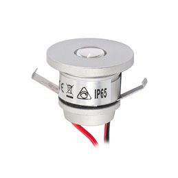1W LED Mini Recessed Spotlight "ALDYNE" Silver - 12VDC - IP65 - 3000K