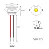 1W LED Mini Recessed Spotlight "ALDYNE" Silver - 12VDC - IP65 - 3000K