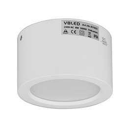 LED surface mounted luminaire in white 3K 8W