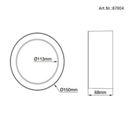 LED surface mounted luminaire in white 3K 15W