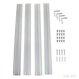 Surface-mounted frame for LED panel (62 cm x 62 cm) quick and easy assembly