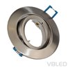 LED mounting frame aluminum - silver optics - round - brushed - swiveling