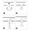 LED mounting frame aluminum - chrome optics - round - shiny - swiveling