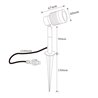 6W Garden spotlight with changeable LED bulb black 12V AC/DC 3000K warm white