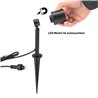 9W Garden spotlight with changeable RGBW bulb black 12V AC/DC and IR remote control