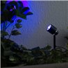 9W Garden spotlight with changeable RGBW bulb black 12V AC/DC and IR remote control