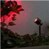 9W Garden spotlight with changeable RGBW bulb black 12V AC/DC and IR remote control