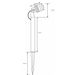 LED Outdoor Spotlight with Ground Spike - 3W-6W-10W - EZDIM - 3000K WW - 12VAC/DC