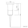 Pond floodlight "Stagnum" (empty housing) 12V - IP65 - aluminum - bulb changeable