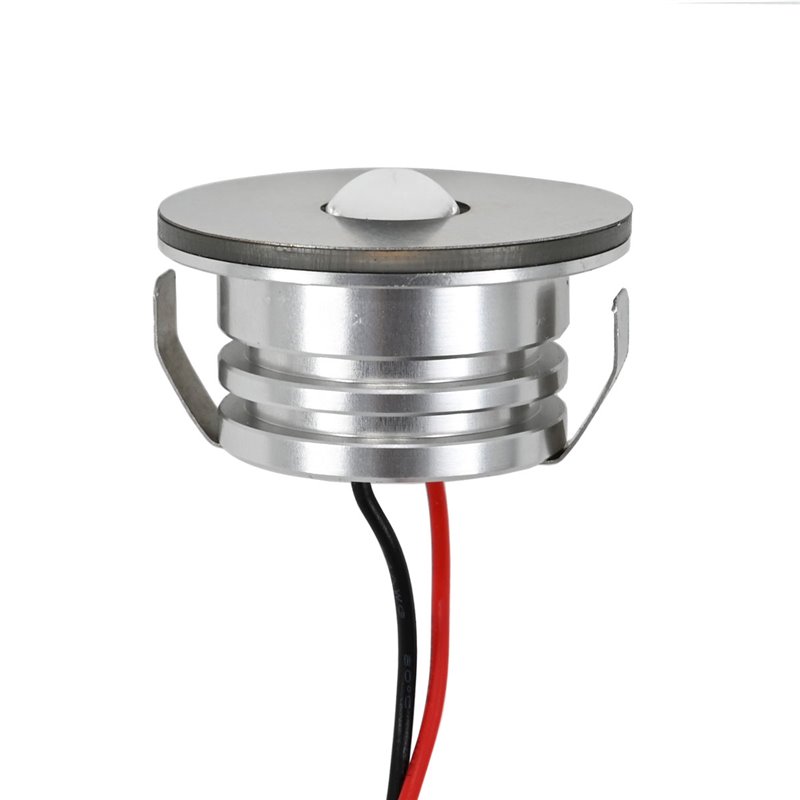 Ledlux mini spot led encastrable rond 3 w ac/dc 12 v dc 24 v trou 50 mm  diamètre 68 mm (argent, 3000k) - Achat & prix