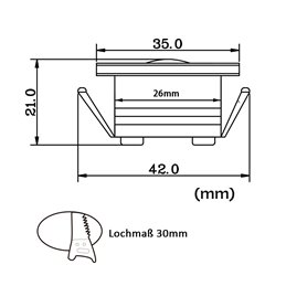 3W Mini Recessed Spotlight - "Luxonix" - IP65 - 3000K