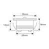 3W Mini recessed spotlight Mini Spot "NOVOS"- 12V VDC - IP44 - 3000K