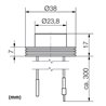 1W LED surface mounted spotlight "CYLINDRO" ceiling spot 3V 3000K