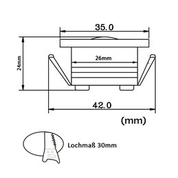 3W Mini recessed spotlight Mini Spot "Pialux"- IP65 - 3000K 3V 700mA