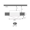 Fisheye 3W LED Spotlight 3000K 12VDC Swivel Silver