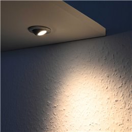Fisheye 3W LED Spotlight 3000K 12VDC Swivel Silver
