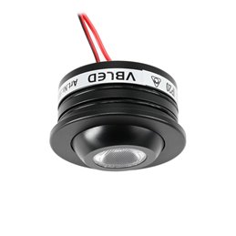 Fisheye 3W LED Spotlight 3000K 12VDC Swivel black