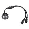 3W RGBW LED recessed spotlight "TITUS" 12VDC black with input and output cable connection