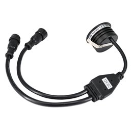 3W RGBW LED recessed spotlight "TITUS" 12VDC black with input and output cable connection