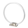 Decorative LED Table Lamp Ring Shape Dimmable 15W 3000K Aluminum, Silver