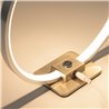 Decorative LED Table Lamp Ring Shape Dimmable 15W 3000K Aluminum, Silver
