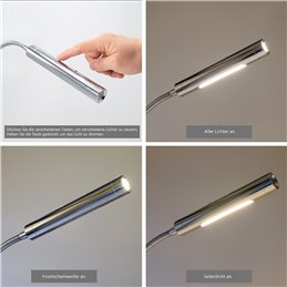 Set of 2 LED bed lighting reading lamp two flames- 2X6W -3000K - DIMMABLE