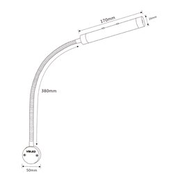 Set of 2 LED bed lighting reading lamp two flames- 2X6W -3000K - DIMMABLE