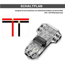 T connector low voltage 3-fold