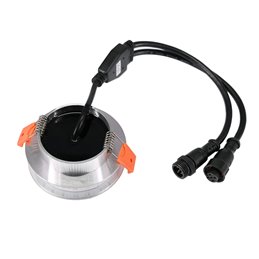 6W RGB+WW 12V DC LED Recessed Lights with Input and Output Cable Connection