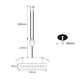 6W RGB+WW 12V DC LED Recessed Lights with Input and Output Cable Connection