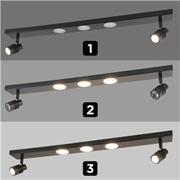 LED ceiling light 5-flame, 31W, 3000K (light module changeable)