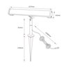 LED garden spotlight, swivelling with ground spike 12VAC/DC 5.5W 3000K