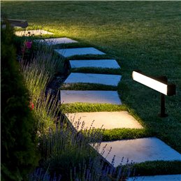 LED garden spotlight, swivelling with ground spike 12VAC/DC 5.5W 3000K