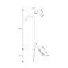 Garden spotlight MIYA 2-flame 7.5W 12V Outdoor IP65 3000K