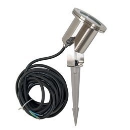 LED garden spotlight 230V, stainless steel IP68
