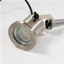 LED garden spotlight 230V, stainless steel IP68
