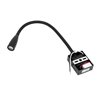 LED wall lamp black dimmable with USB charging connection 230V